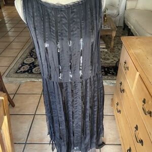 BEAUTIFUL PURE SILK & SEQUIN COCKTAIL DRESS